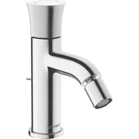 Duravit Einhebel-Bidetm. WHITE TULIP mit Zugstangen-Ablaufgarnitur chrom