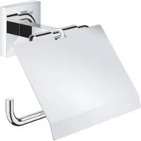 GROHE Start Cube QuickFix Toilettenapierhalter, mit Deckel, klebbar, chrom