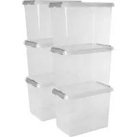Sunware Aufbewahrungsbox Comfort-Line mit Deckel 30 x 20 cm 9 L transparent 6er Set GLO655706547