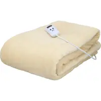 Alpina Heizdecke - Elektroheizung - 1 Person - Flanell - mit Zeitschaltuhr - 10 Heizstufen - 130x180 cm - Beige
