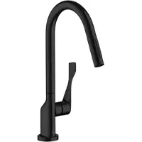 Hansgrohe Einhebel-Küchenmischer AXOR CITTERIO Select 250, mit Ausziehbrause, Eco mattschwarz mattschwarz