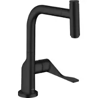 Hansgrohe Einhebel-Küchenmischer AXOR CITTERIO Select mit Ausziehbrause mattschwarz mattschwarz