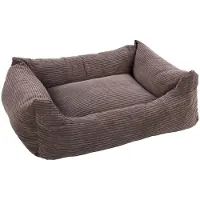 Flamingo Hundebett Velluto rechteckig braun, Maße: 100 x 80 x 25 cm