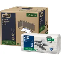 Tork Aftørringsklud Tork Køkken 1-lag 415x355 mm Non-Wowen,4 pk x 75 stk/krt