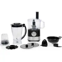 Princess 221054, 1,2 l, Anthrazit, Edelstahl, Transparent, Drehregler, 1,75 l, Mischung, Kotelett, Mixen, 1,2 m