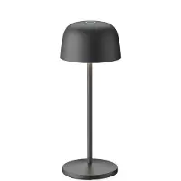 LINDBY LED-Akku-Tischleuchte Arietty, schwarz, dimmbar, IP65