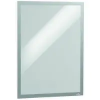 Durable Inforahmen DURAFRAME Poster, A2 Hoch-/Querformat, für 2 Poster, selbstklebend, aufklappbarer Magnetrahmen, B 465 x T 28 x H 639 mm, PET, silber