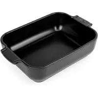 Peugeot Auflaufform Rechteckig Céramique Satin-Black 25 cm