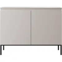 Selsey Sideboard Bemmi - Kommode 2-türig, Beige mit schwarzen Beinen, 100 cm