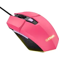 Trust Gaming GXT 109B Felox Gaming Maus mit 6 Programmierbare Tasten, Mehrfarbige LED-Beleuchtung, 200-6400 DPI, USB Kabel 150 cm, PC Maus mit Integrierte Software für Computer/Laptop - Rosa
