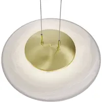 HELL Findus 20609 LED-Pendelleuchte-Messing matt/poliert-mit LED (2700K)