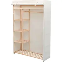 vidaXL Schrank Stoff und Kiefernholz 110 x 40 x 170 cm