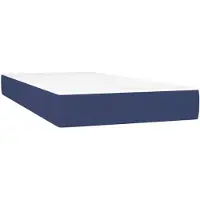 vidaXL Taschenfederkernmatratze für Kinder Mittel Blau 80x160 cm Stoff