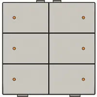 Niko 157-52006 6 fach Taster mit LED für Niko Home Control champagne coated 15752006
