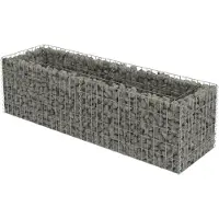 vidaXL Gabionen-hochbeet Aus Verzinktem Stahl 180x50x50 Cm