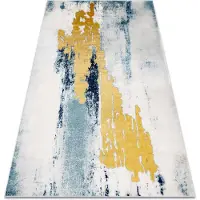 Rugsx Exklusiv EMERALD Teppich 1025 glamour, stilvoll vintage blau / gold 80x150 cm