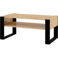 Homlando Couchtisch Nuka F 110x60 Artisan Eiche schwarz