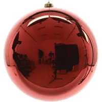 Décoris Christbaumkugel, weihnachtsrot, Kunststoff, Ø 20 cm