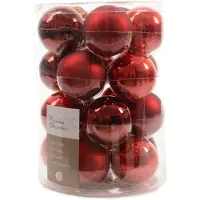 Ksd 20 Weihnachtskugeln Glas Rot Mix 60mm sortiert (mix)