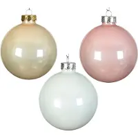 Décoris Weihnachtskugel glas d8 cm zcht rz ass 16pcs Weihnachten (roze)