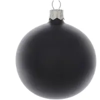 Décoris Weihnachtskugeln Glas mattiert 10 cm schwarz (pro 4 Kugeln verpackt) Kerst