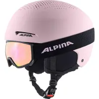 Alpina Skihelm Zupo Set + Scarabeo Jr Kinder Light Rose Matt-51 - 55 cm