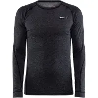 Craft Unterhemd Core Wool Merino LS Tee Black Melange Herren-XXL