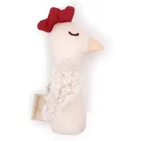 Filibabba - Linen rattle - Chicken - (FI-02808)