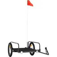 vidaXL Fahrradanhänger Schwarz 126x63x34 cm Eisen