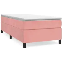 vidaXL Boxspringbettgestell Rosa 90x200 cm Samt
