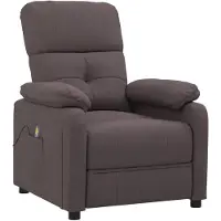 vidaXL Massagesessel Dunkelbraun Stoff
