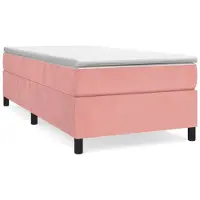 vidaXL Boxspringbettgestell Rosa 90x190 cm Samt