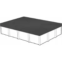 W'eau Pool Abdeckplane Rechteckig 800 x 400 cm Blau Robust