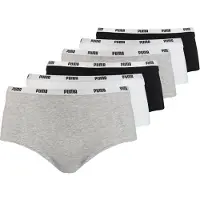 Puma Panty "Panty 6er Pack", Damen, Gr. XS, bunt (grau, weiß, schwarz), Obermaterial: 95% Baumwolle CO. 5% Elasthan EL., Unterhosen Panty