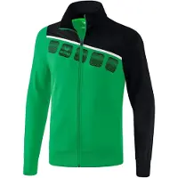 Erima 5-C Polyesterjacke Kinder - Smaragd / Schwarz / Weiß