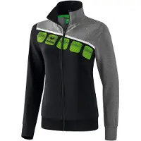Erima 5-C Präsentationsjacke Damen Schwarz Grau || Größe 36