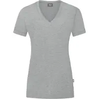 Jako Damen T-Shirt Organic, Farbe:hellgrau meliert, Größe:36