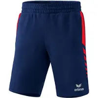 Erima Six Wings Worker Shorts Herren - Rot / New Navy | Größe: XXL