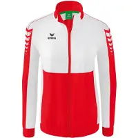 Erima Six Wings Präsentationsjacke Damen - Rot / Weiß