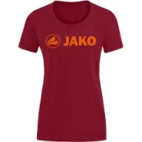 Jako Damen T-Shirt Promo, Farbe:weinrot/neonorange, Größe:44