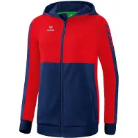 Erima Six Wings Trainingsjacke mit Kapuze New Navy/Rot - 44