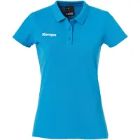 Kempa Womens Ladies Short Sleeve Polo Shirt Top Sports Training Handball Blue L
