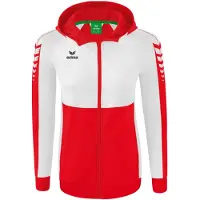 Erima Six Wings Trainingsjacke Mit Kapuze Damen - Rot / Weiß