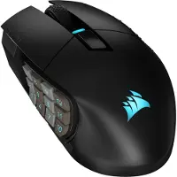 Corsair SCIMITAR ELITE WIRELESS, rechts, Optisch, RF Wireless + Bluetooth + USB Type-C, 26000 DPI, 1 ms, Schwarz