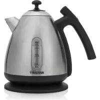 Tristar WK-3403 Digital-Wasserkocher, 1,7 l, 2200 W, Schwarz, Edelstahl, Edelstahl, Regelbare Temperatur, Wasserstandsanzeige