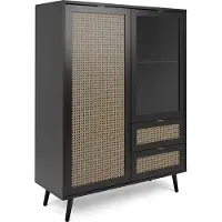 Finori Highboard Vienna , schwarz , Maße (cm): B: 103 H: 139 T: 40.0
