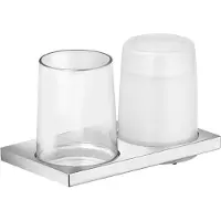 Keuco Doppelhalter EDITION 11 Gl u Lot-sp Kri-gl/bro geb