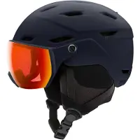 Smith - Skihelm mit integriertem Visier - Survey Eu Matte Midnight Navy Chromapop Everyday Red Mirror für Herren - Größe 55-59 cm - Navy blau