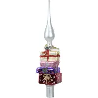 Décoris Glaskugel d6h29 cm multi Weihnachten (multi)