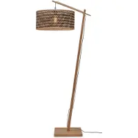Good&Mojo - Stehleuchte Java - Bambus/Schwarz - 75x50x176cm für Wohnzimmer, Schlafzimmer